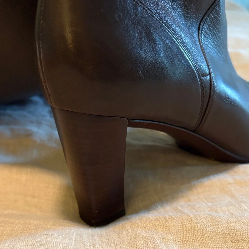 Cole Hahn with Nike Air Elegant Brown Leather Knee-High Boots - Picture 6 of 7